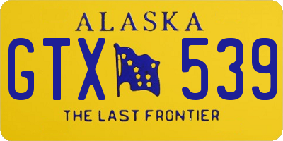 AK license plate GTX539