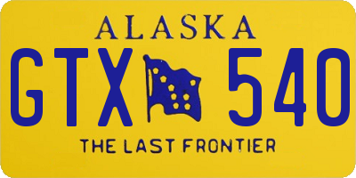 AK license plate GTX540