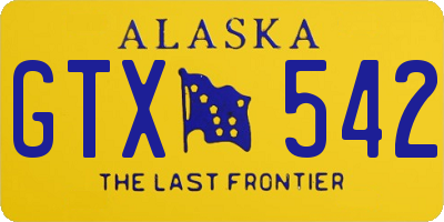 AK license plate GTX542