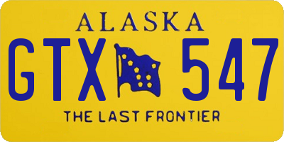 AK license plate GTX547