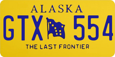 AK license plate GTX554