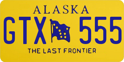 AK license plate GTX555