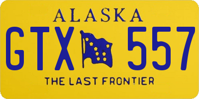 AK license plate GTX557