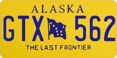 AK license plate GTX562