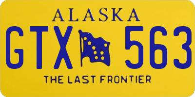 AK license plate GTX563