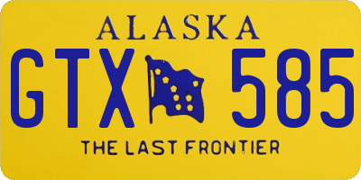 AK license plate GTX585