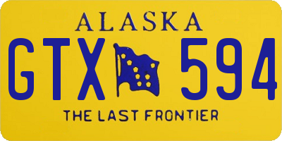 AK license plate GTX594