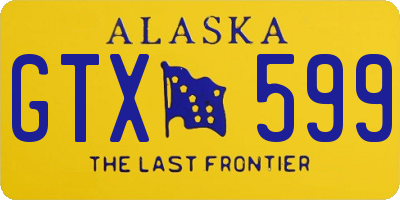 AK license plate GTX599