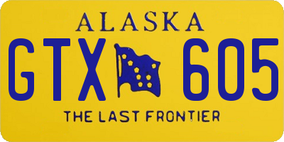 AK license plate GTX605