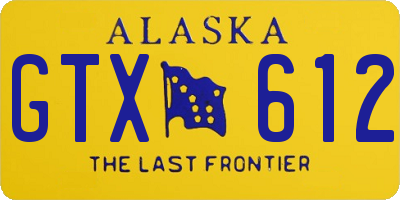 AK license plate GTX612