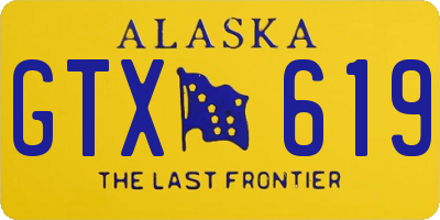 AK license plate GTX619