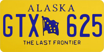 AK license plate GTX625