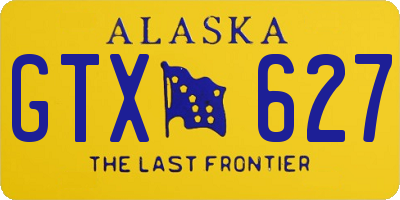 AK license plate GTX627