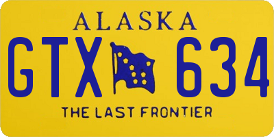 AK license plate GTX634