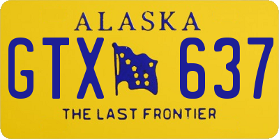 AK license plate GTX637