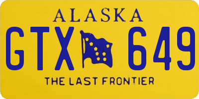 AK license plate GTX649