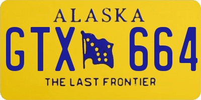AK license plate GTX664