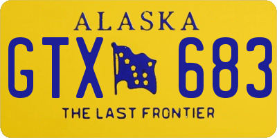 AK license plate GTX683