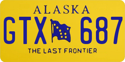 AK license plate GTX687