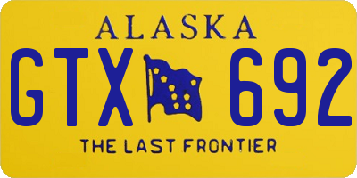 AK license plate GTX692