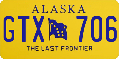 AK license plate GTX706
