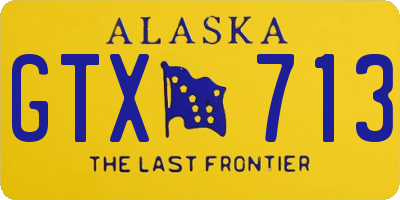 AK license plate GTX713