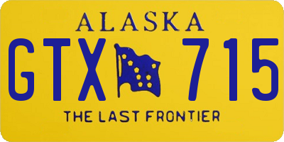 AK license plate GTX715