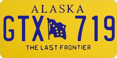 AK license plate GTX719
