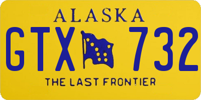 AK license plate GTX732