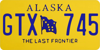 AK license plate GTX745