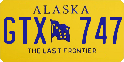 AK license plate GTX747