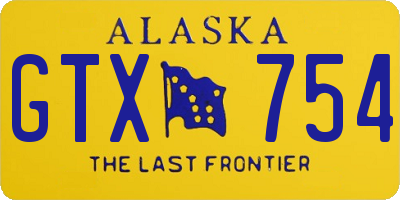AK license plate GTX754