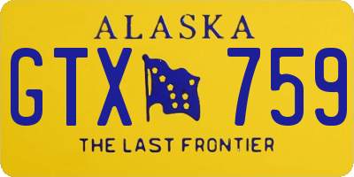 AK license plate GTX759