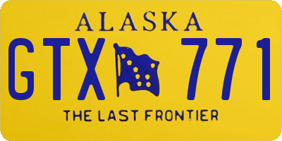 AK license plate GTX771