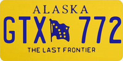 AK license plate GTX772