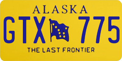 AK license plate GTX775