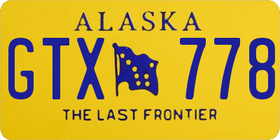 AK license plate GTX778