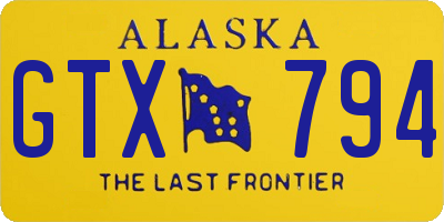 AK license plate GTX794