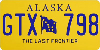AK license plate GTX798