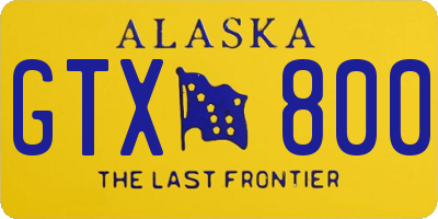 AK license plate GTX800