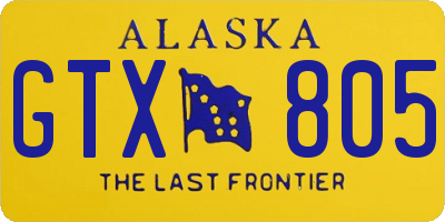 AK license plate GTX805