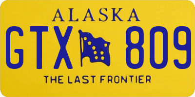 AK license plate GTX809