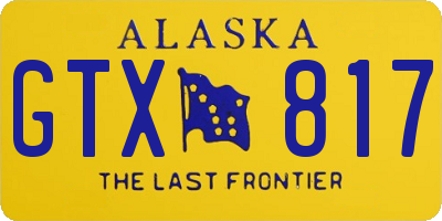 AK license plate GTX817