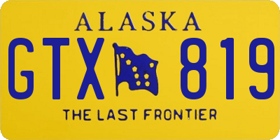 AK license plate GTX819