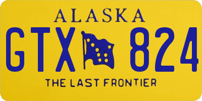 AK license plate GTX824