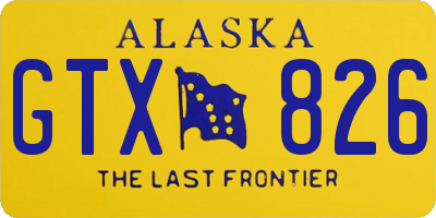 AK license plate GTX826