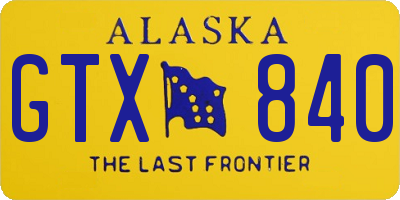 AK license plate GTX840
