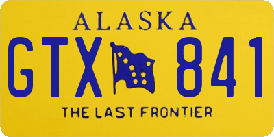 AK license plate GTX841