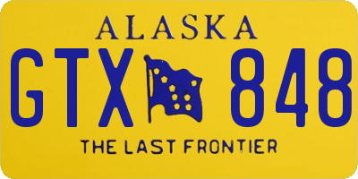 AK license plate GTX848