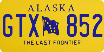 AK license plate GTX852